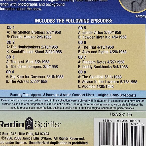 Frontier Gentleman Classic Radio Western 8 CDs Digitally Remastered & Restored - Picture 5 of 6